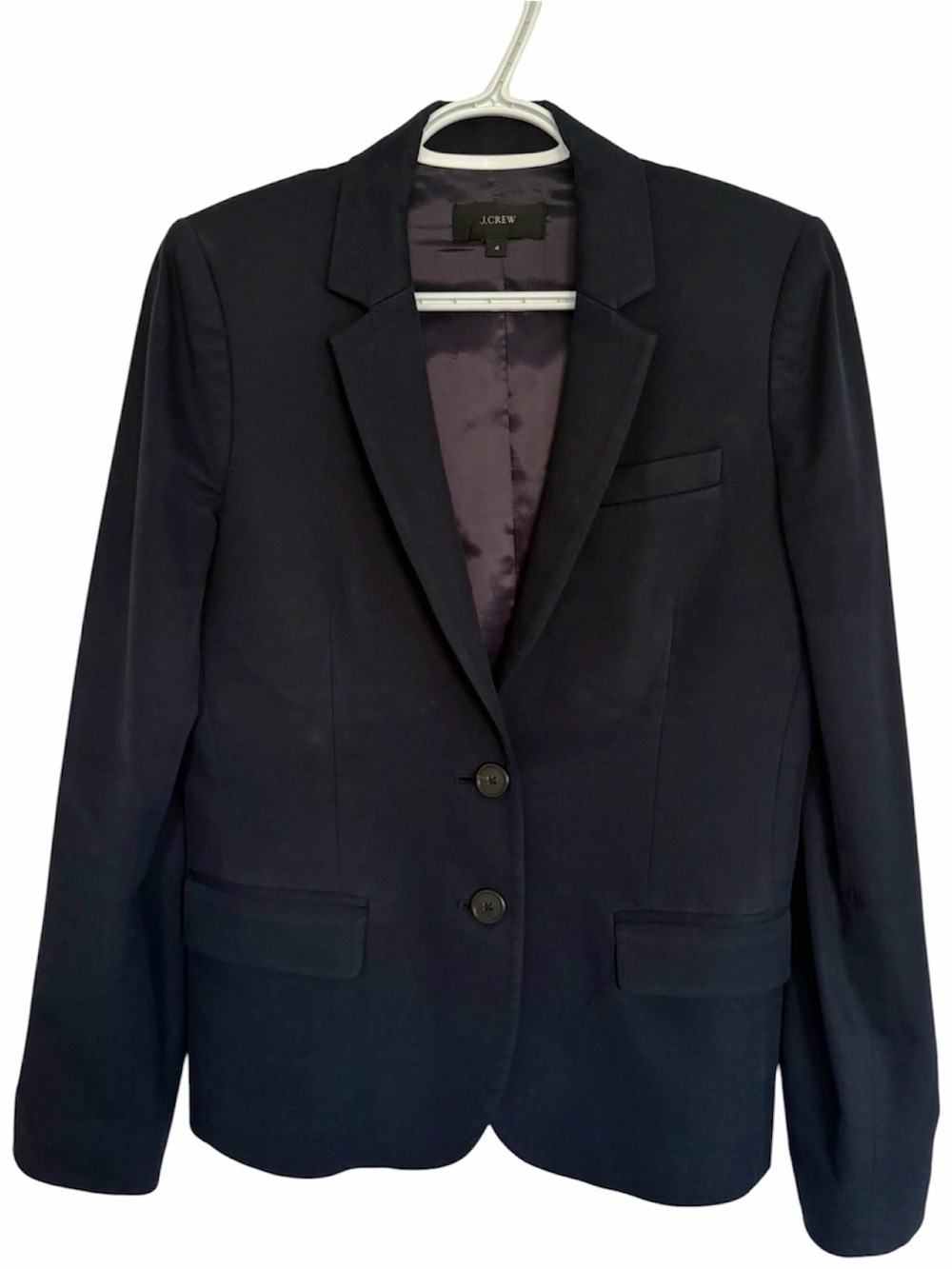 J. Crew Women's Navy Single-Breasted Two-Button Blazer
